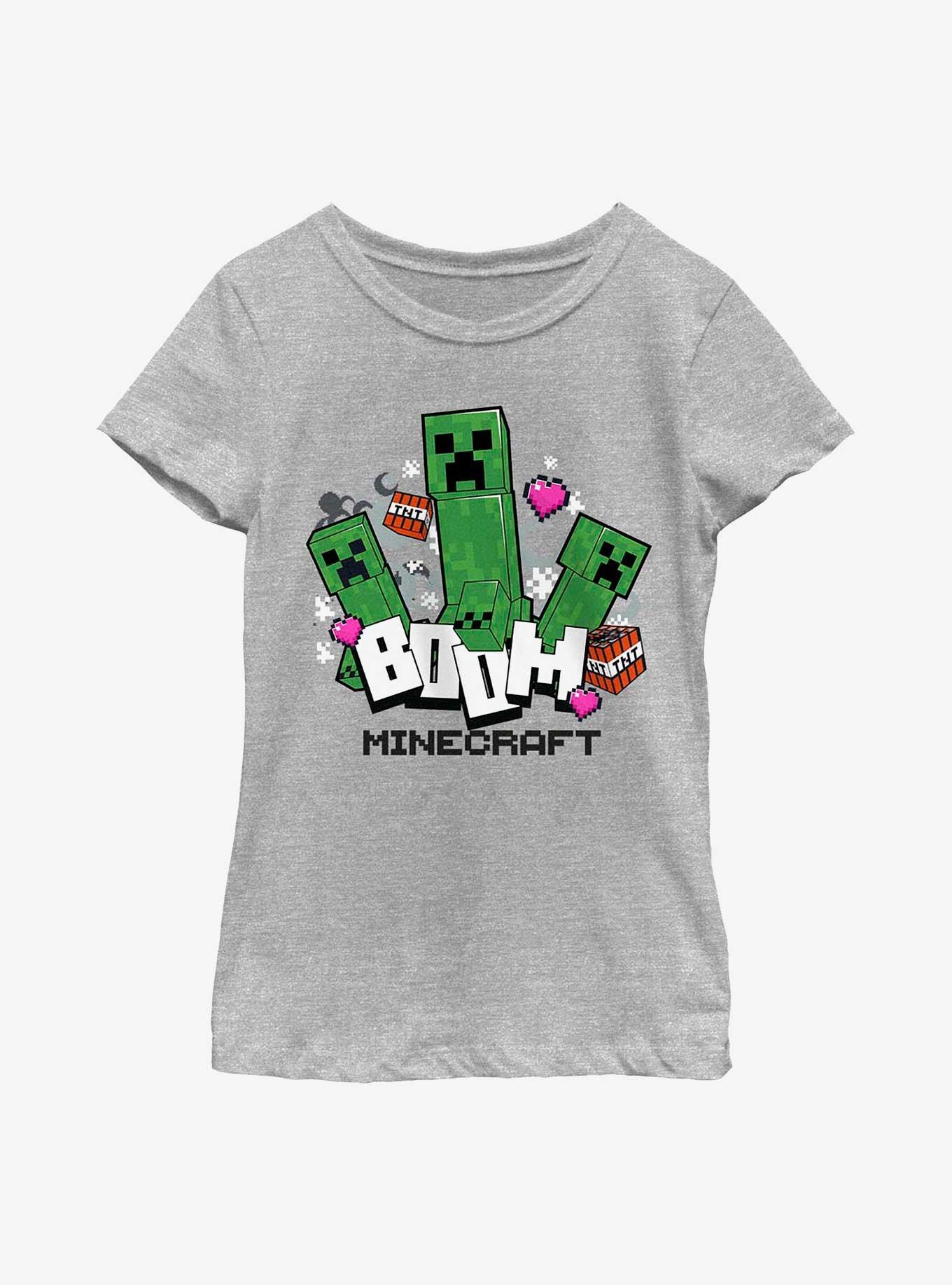 Minecraft Heart Goes Boom Youth Girls T-Shirt, , hi-res