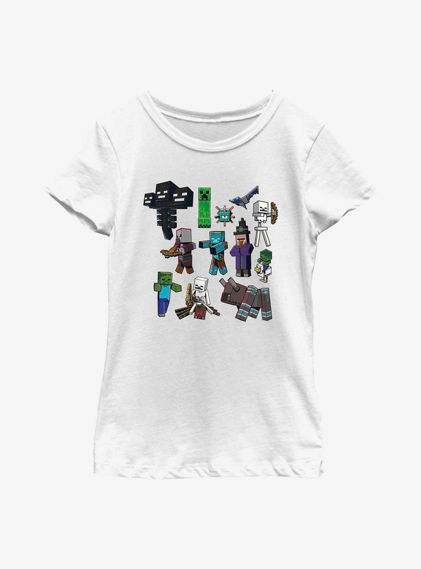 Minecraft Hostile MobsYouth Girls T-Shirt, , hi-res