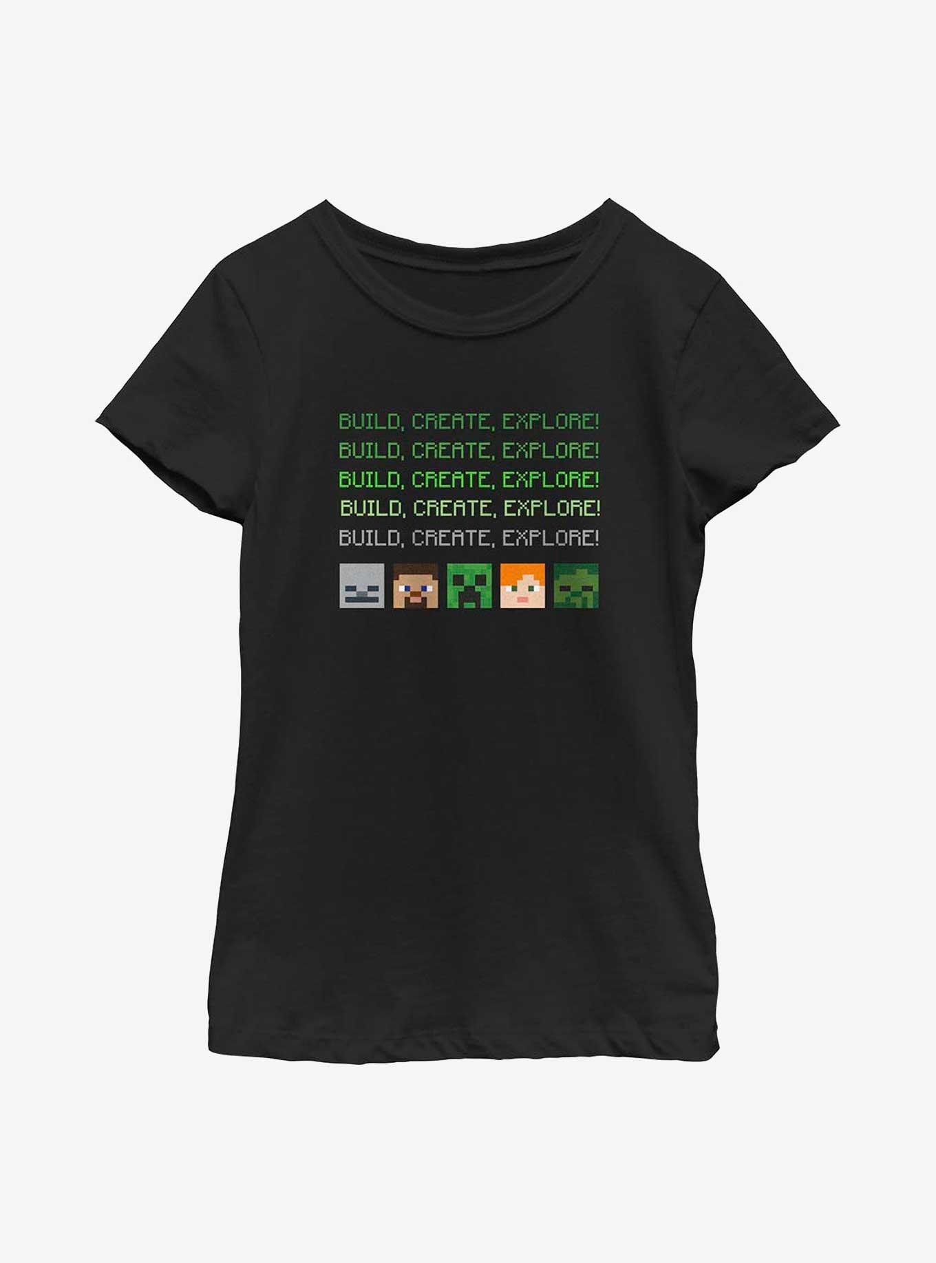 Minecraft Just One More Block Youth Girls T-Shirt, BLACK, hi-res