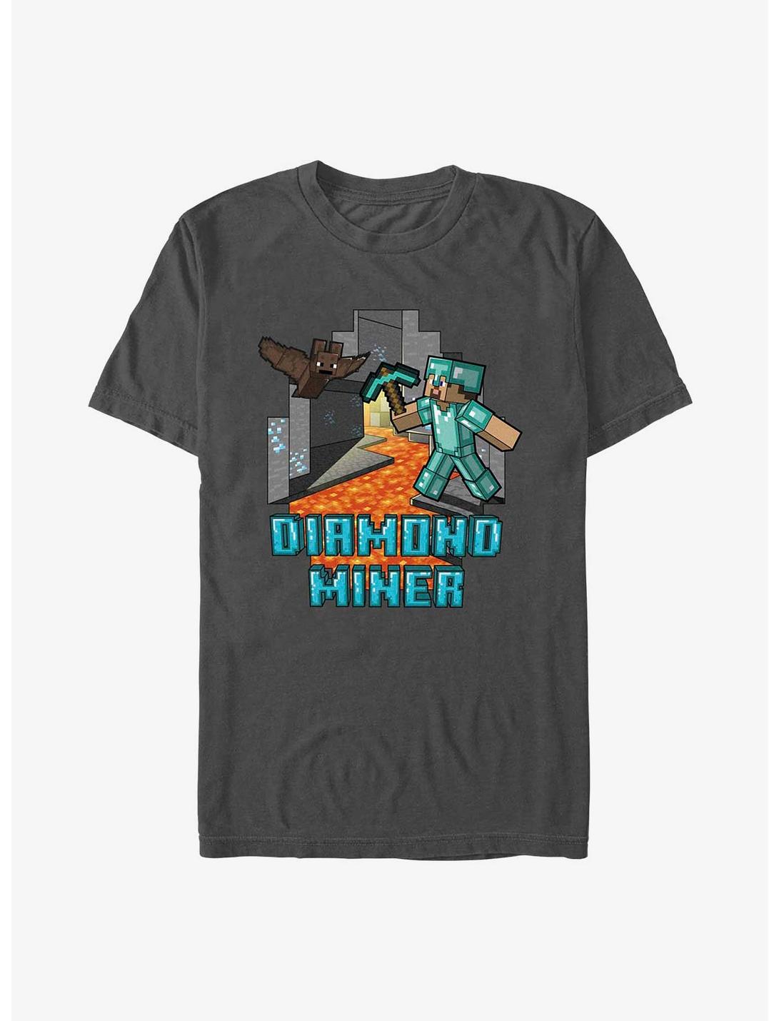 Minecraft Diamond Miner T-Shirt, CHARCOAL, hi-res