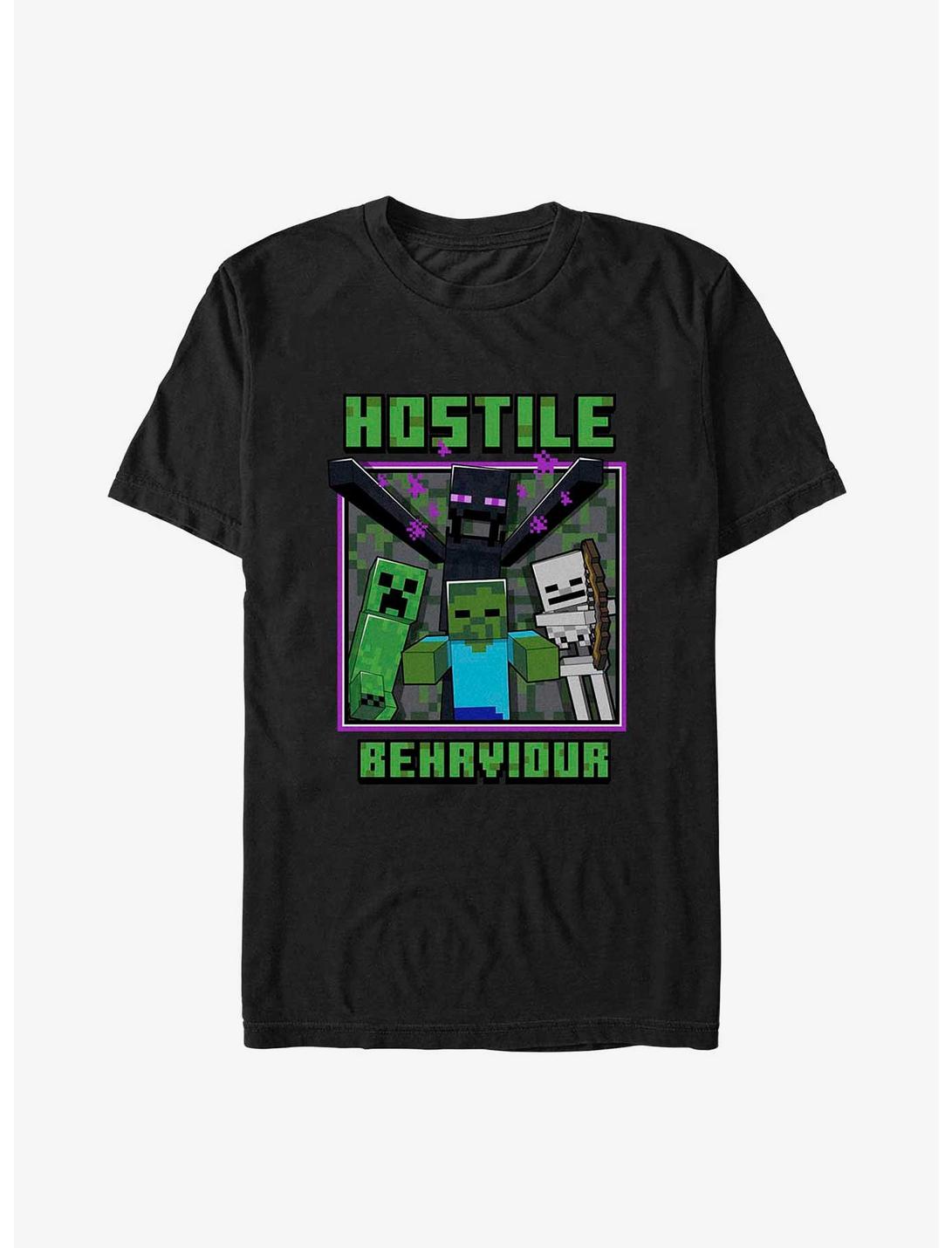 Minecraft Hostile Behavior T-Shirt, BLACK, hi-res