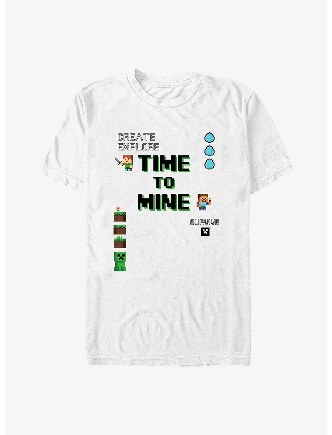 Minecraft My Time To Mine T-Shirt, WHITE, hi-res