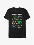 Minecraft Overworld Mobs T-Shirt, BLACK, hi-res