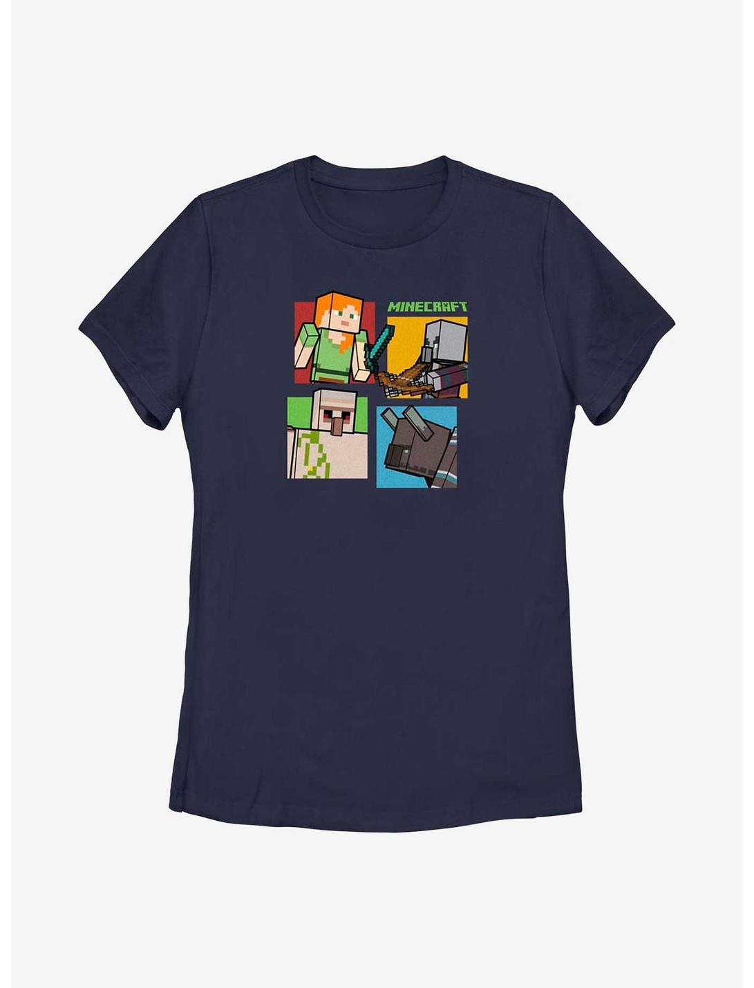 Minecraft Boxed In Womens T-Shirt, NAVY, hi-res