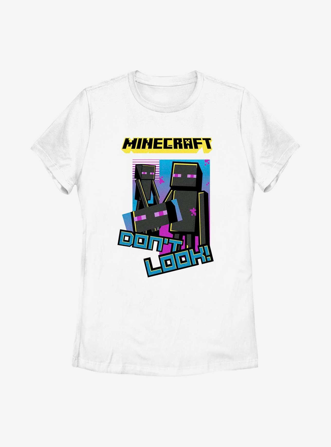 Minecraft Don't Look Now Womens T-Shirt, WHITE, hi-res