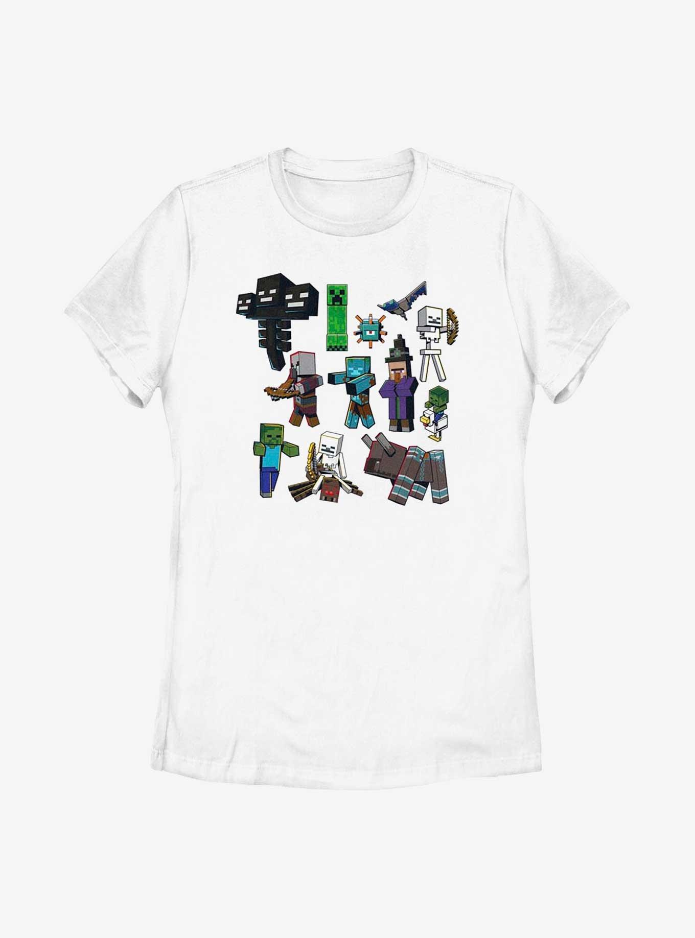 Minecraft Hostile MobsWomens T-Shirt, WHITE, hi-res