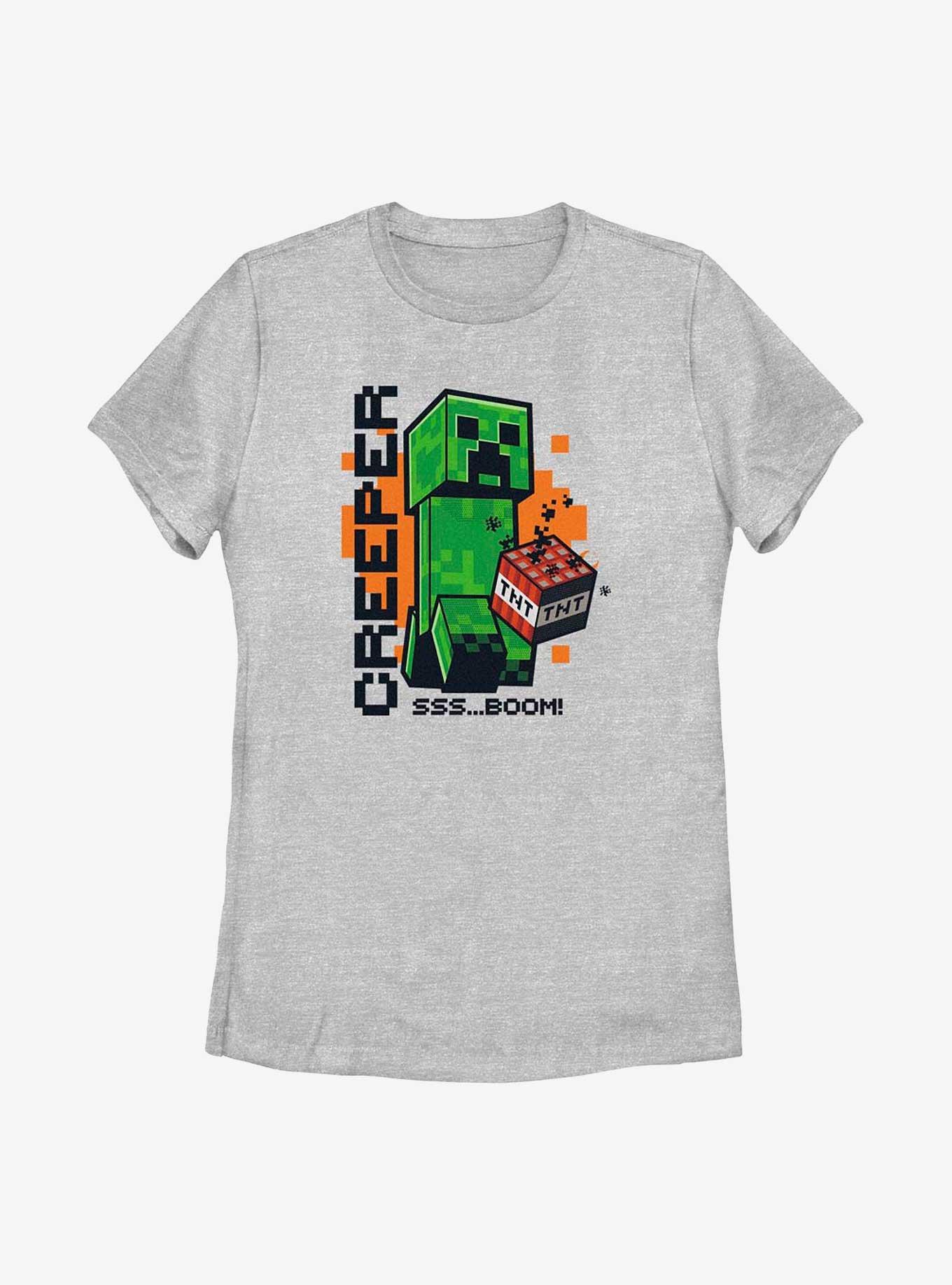 Minecraft Mine Creeper Vert Womens T-Shirt, ATH HTR, hi-res
