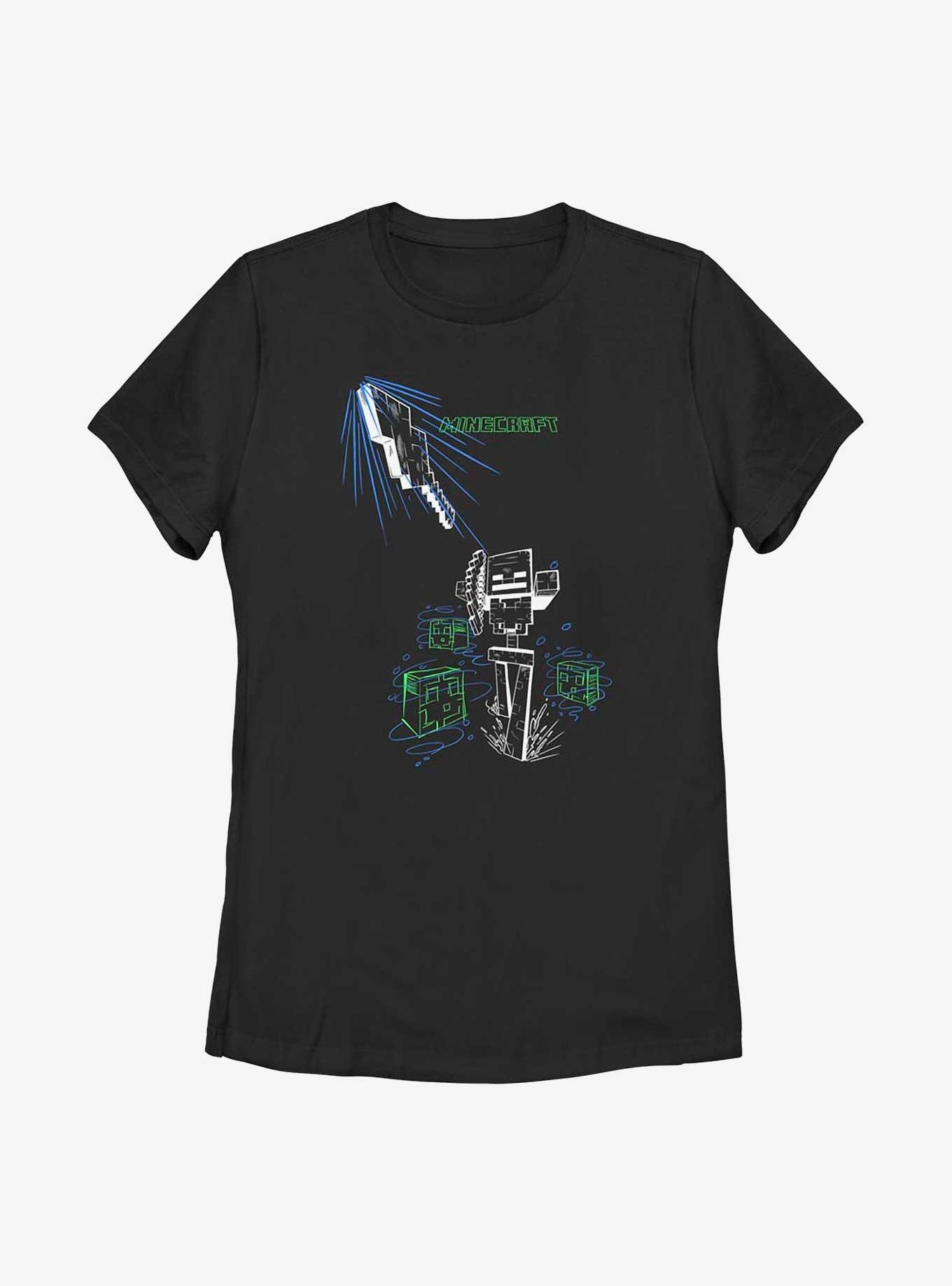 Minecraft Skeleton Shot Womens T-Shirt, BLACK, hi-res