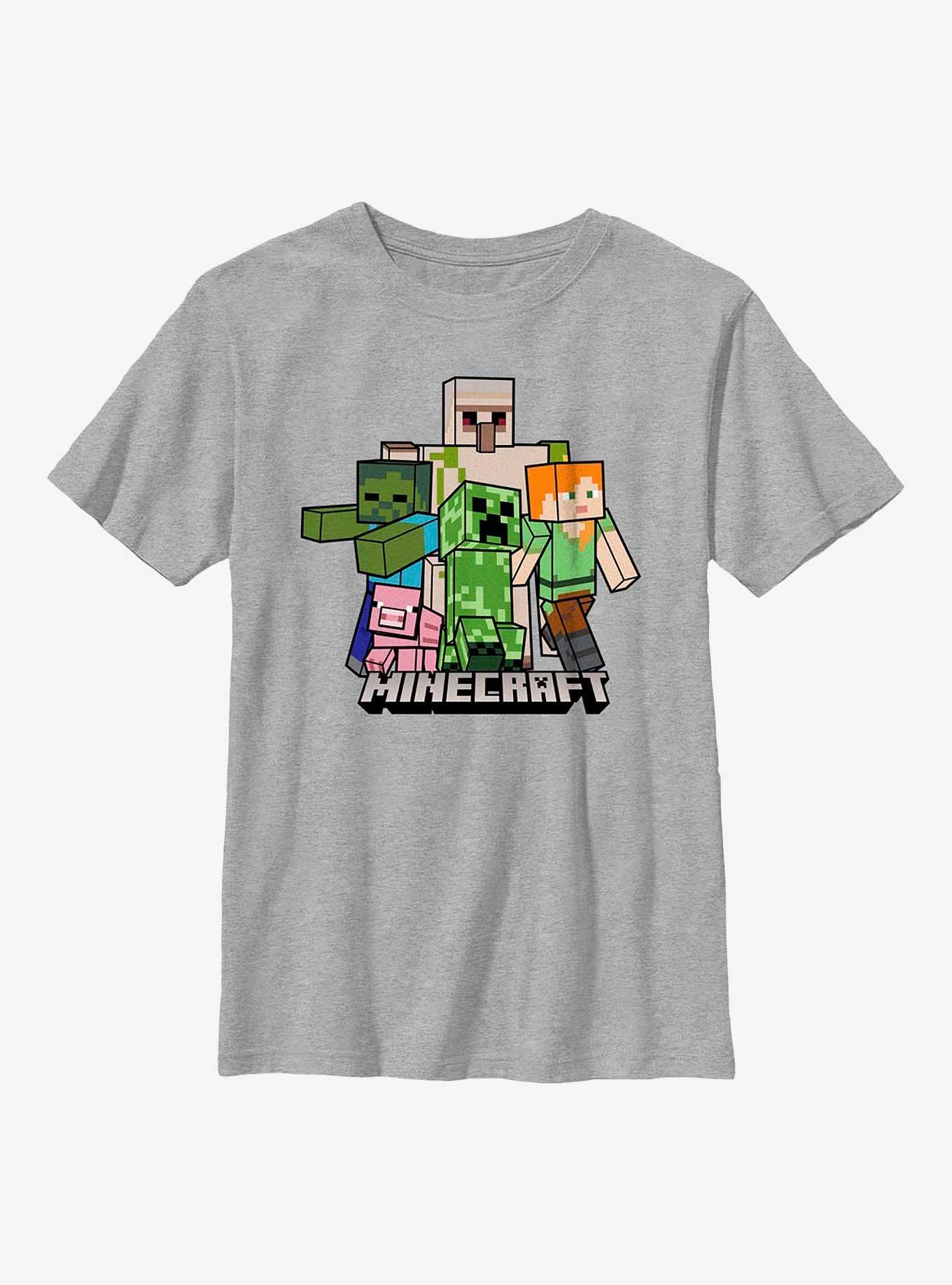 Minecraft All Bobble Mobbin Youth T-Shirt, ATH HTR, hi-res