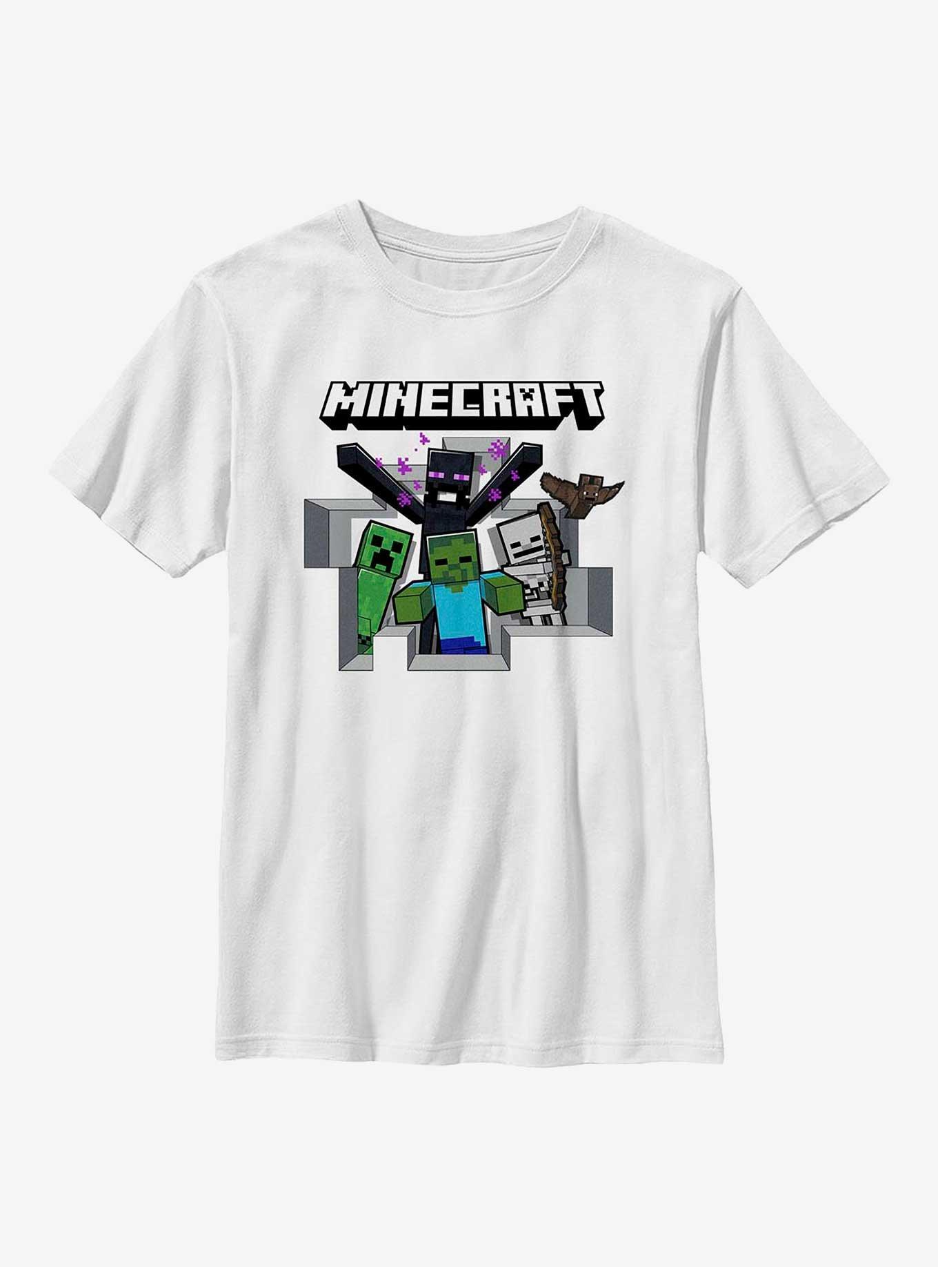 Minecraft Attack Squad Youth T-Shirt, WHITE, hi-res