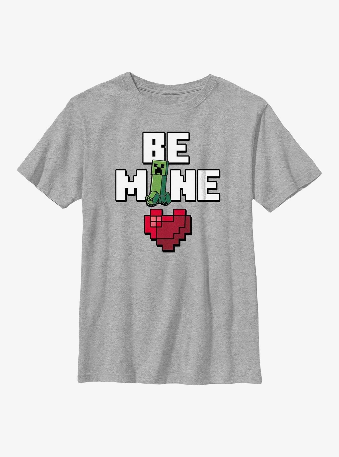 Minecraft Be Mine Youth T-Shirt, ATH HTR, hi-res