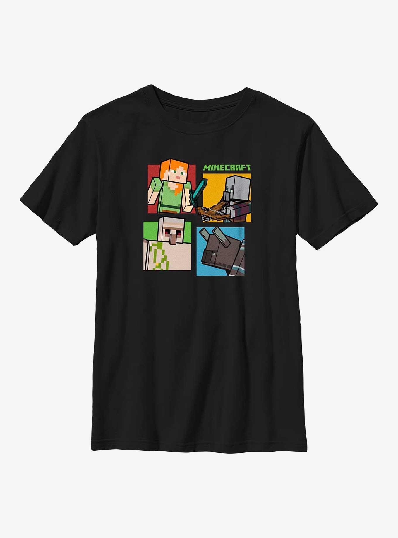 Minecraft Boxed In Youth T-Shirt, BLACK, hi-res