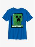 Minecraft Creep In A Box Youth T-Shirt, ROYAL, hi-res