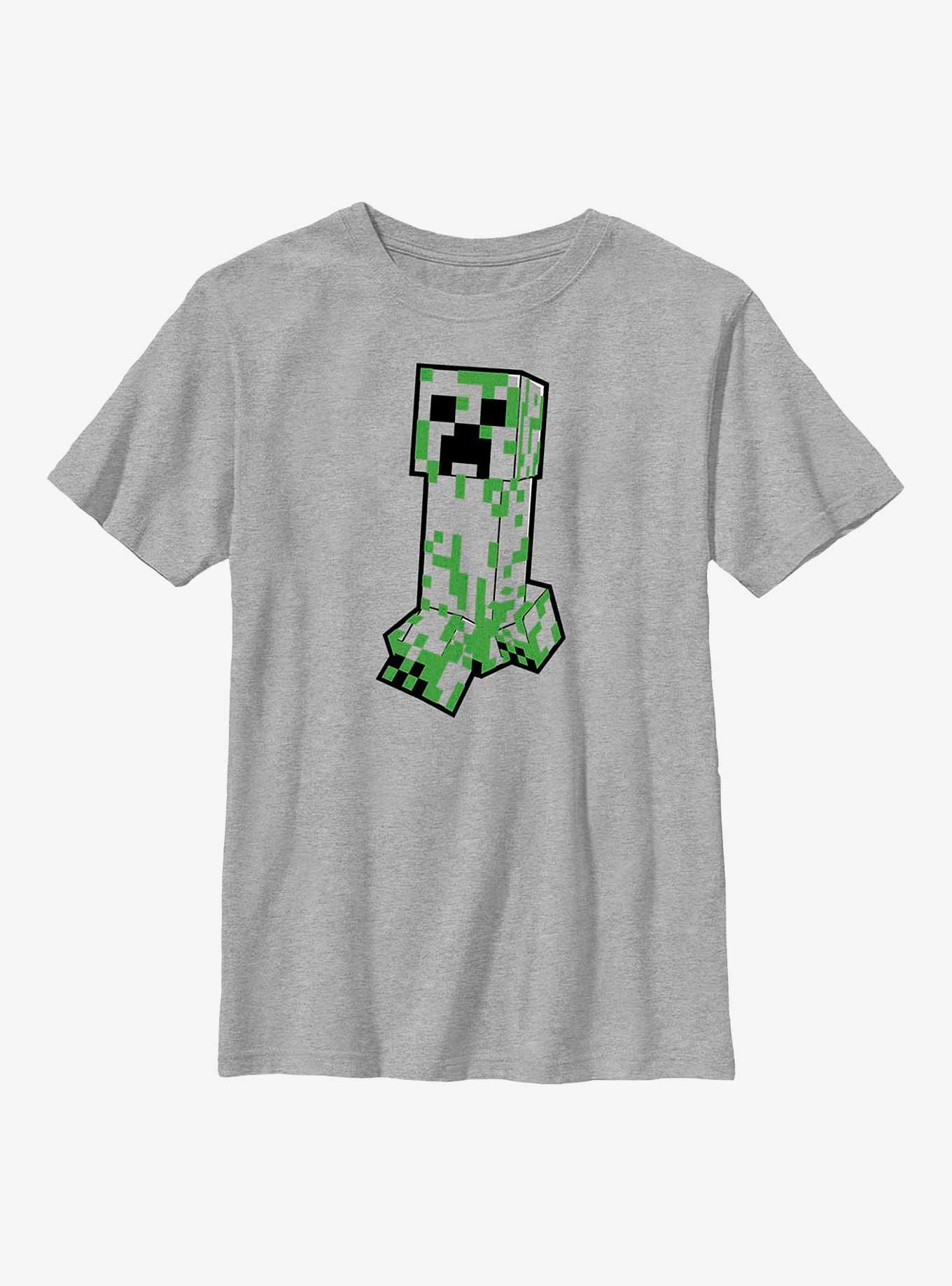 Minecraft Creeper Creepin Youth T-Shirt, ATH HTR, hi-res