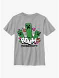 Minecraft Heart Goes Boom Youth T-Shirt, ATH HTR, hi-res