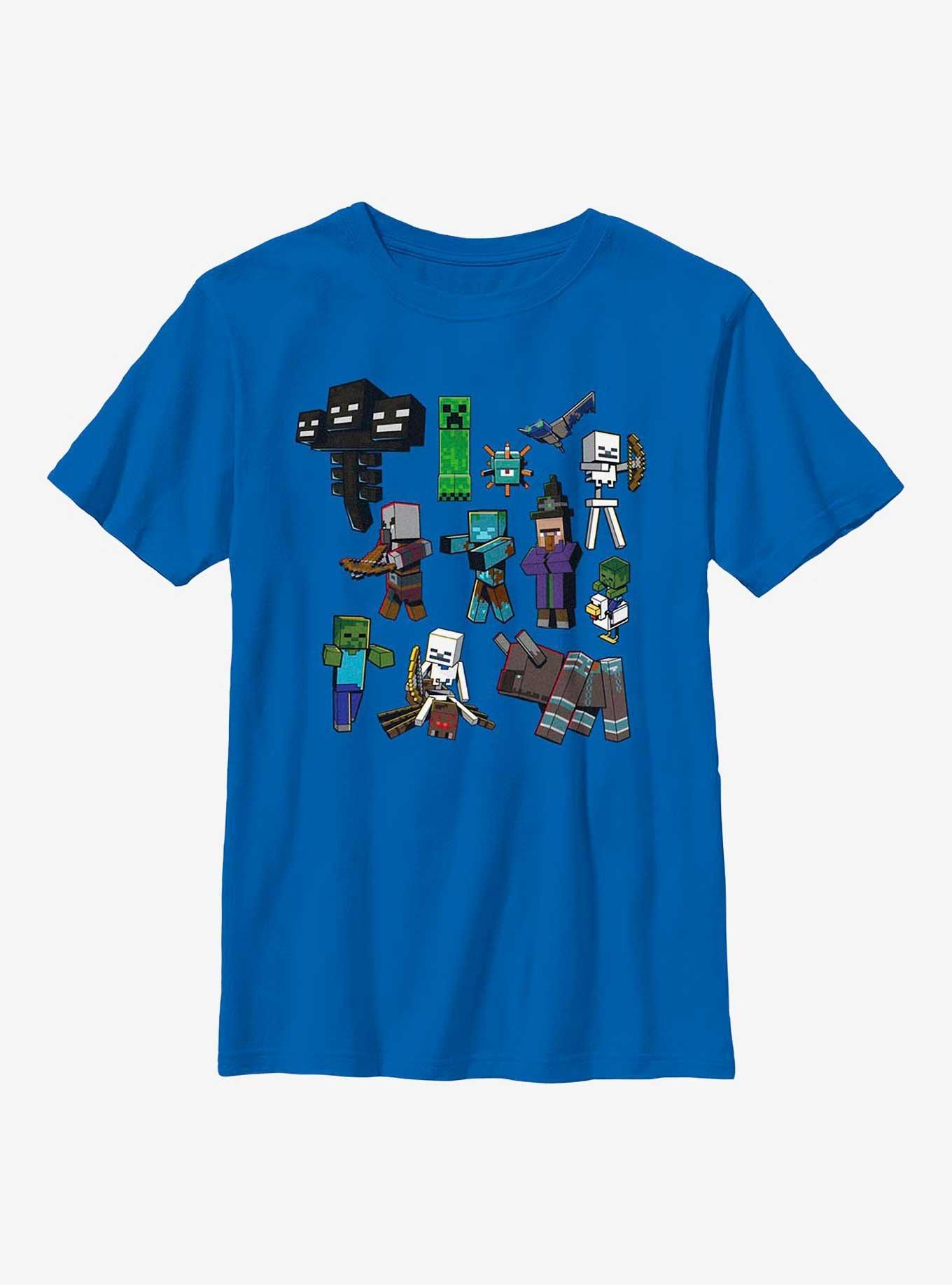 Minecraft Hostile MobsYouth T-Shirt, ROYAL, hi-res