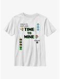 Minecraft My Time To Mine Youth T-Shirt, WHITE, hi-res