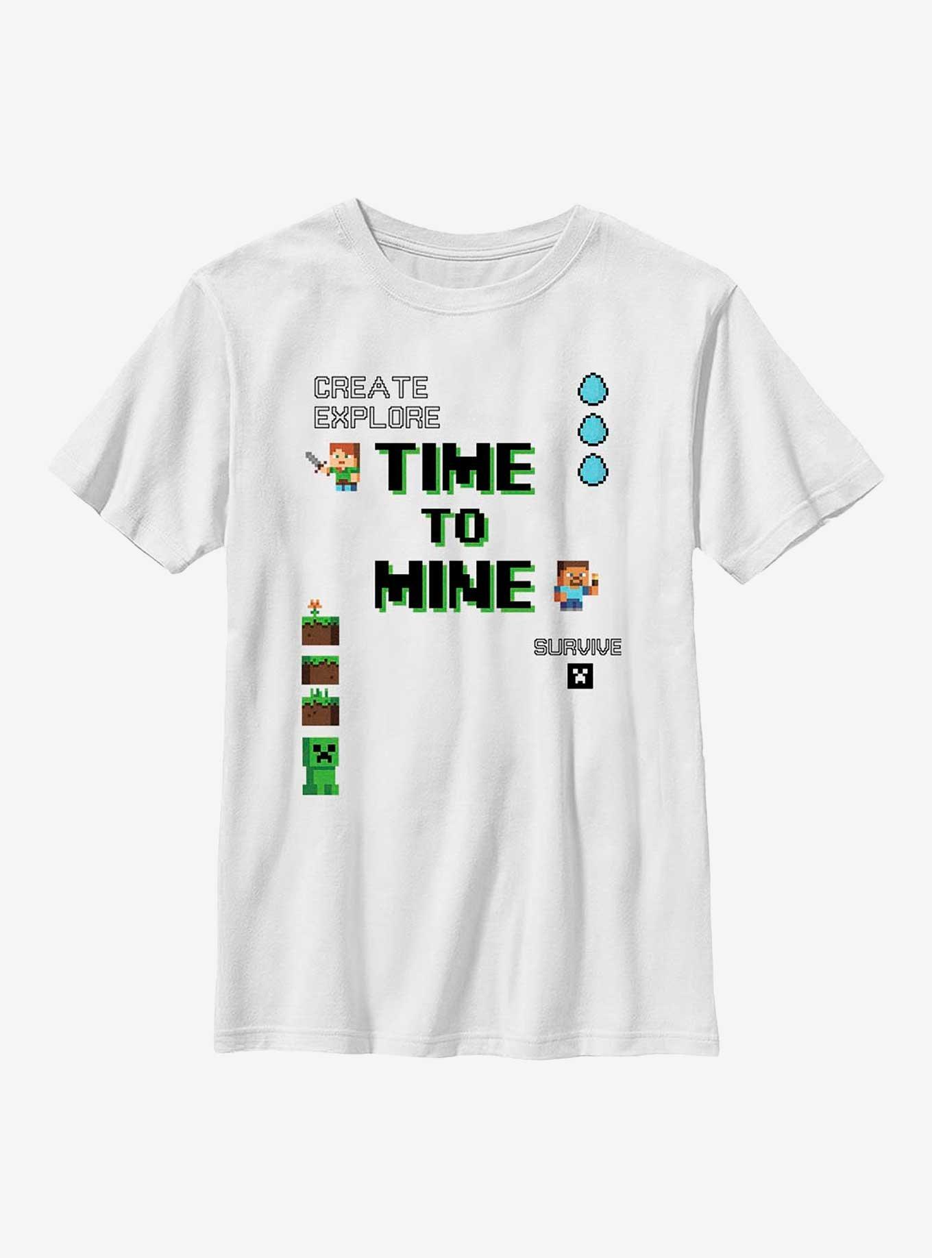 Minecraft My Time To Mine Youth T-Shirt, , hi-res
