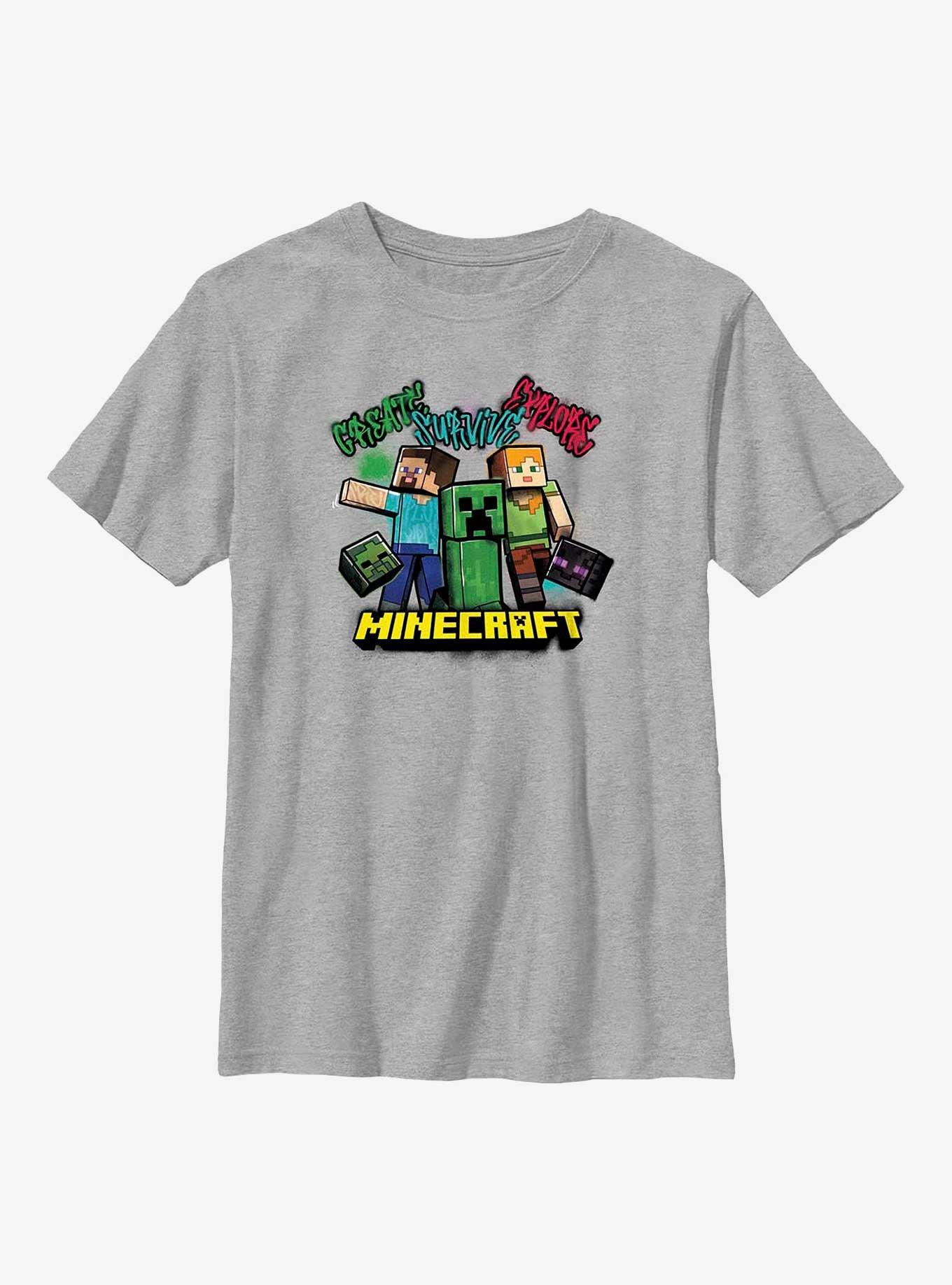 Minecraft Survive Gang Youth T-Shirt, ATH HTR, hi-res