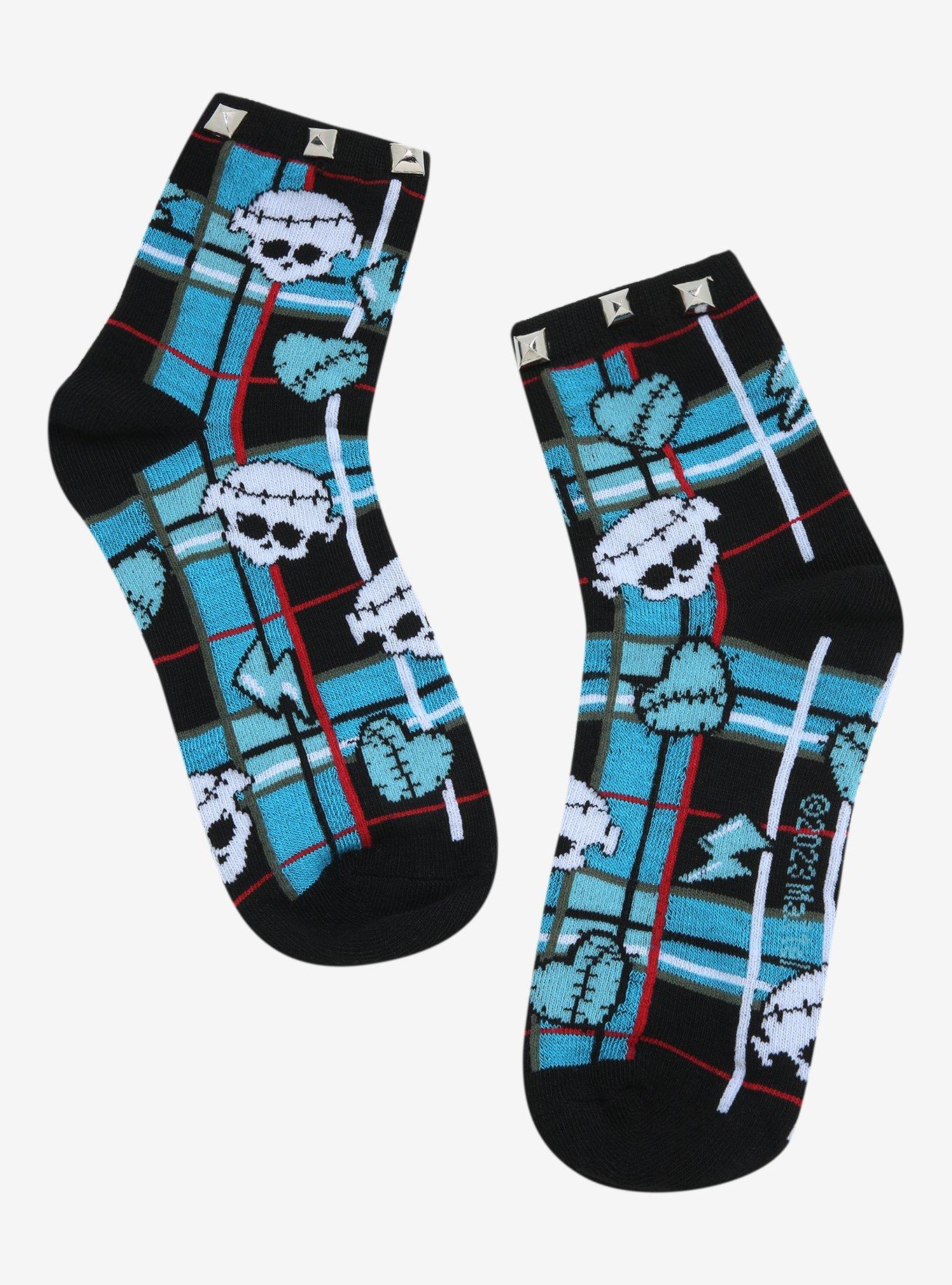 Monster High Frankie Stein Studded Ankle Socks, , hi-res