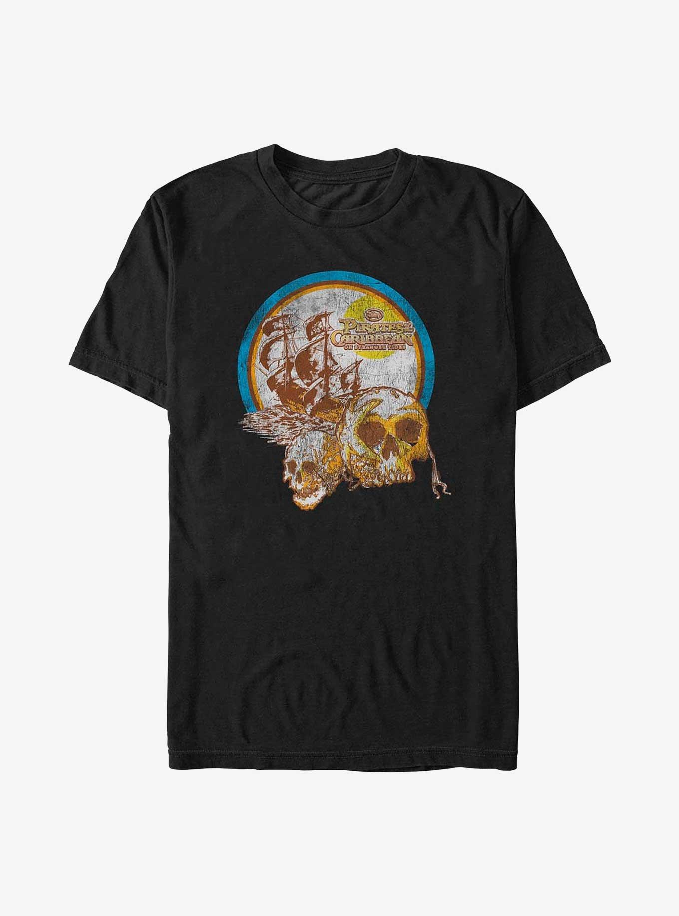 Disney Pirates Of The Caribbean On Stranger Tides distressed skulls TShirt