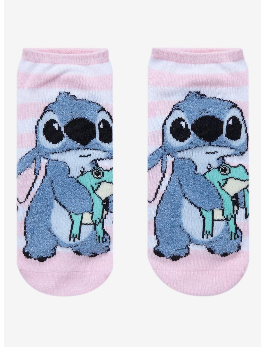 Disney Lilo & Stitch Frog Textured No-Show Socks, , hi-res