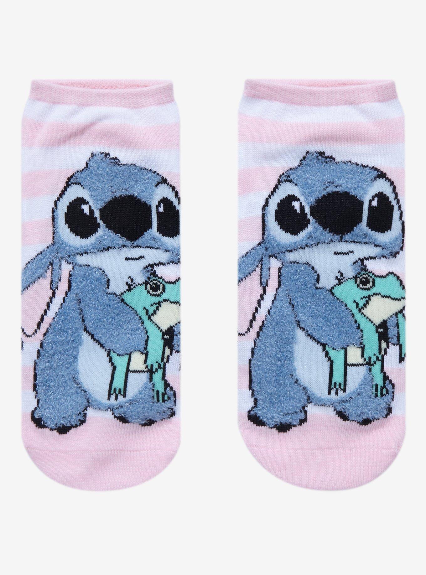 Disney Lilo & Stitch Frog Textured No-Show Socks, , hi-res