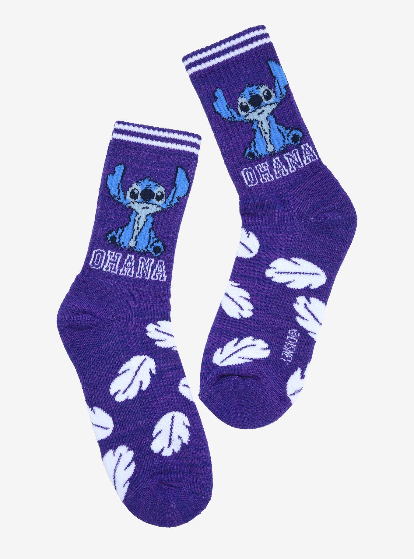 Disney Lilo & Stitch Ohana Leaf Crew Socks, , hi-res