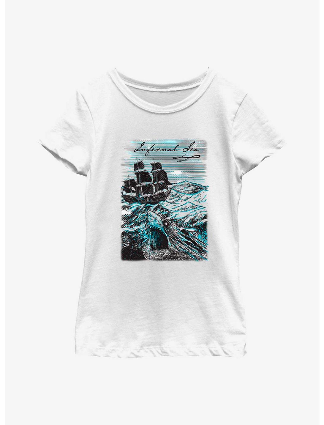 Disney Pirates Of The Caribbean Infernal Sea Youth Girls T-Shirt, WHITE, hi-res