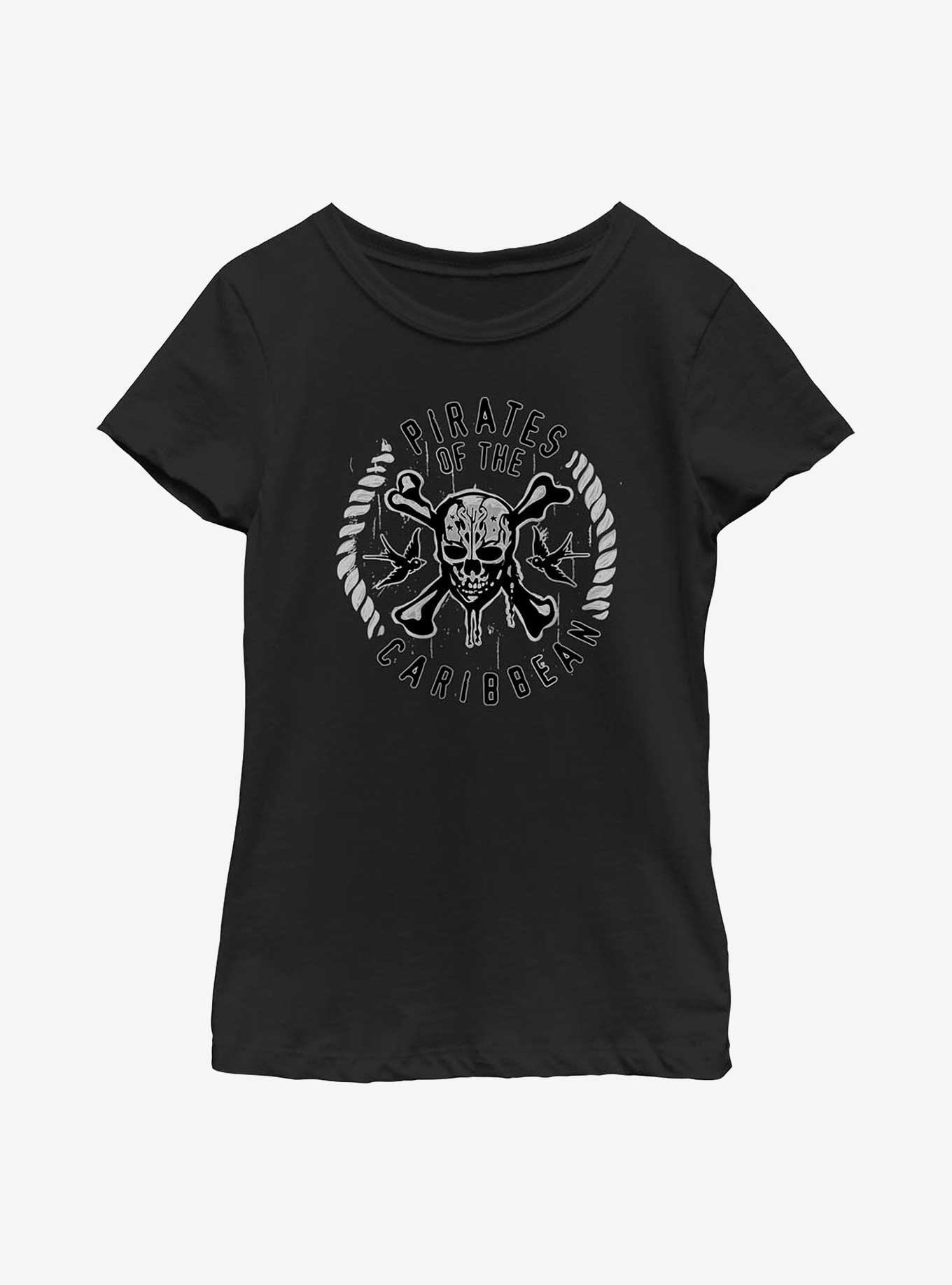 Disney Pirates Of The Caribbean Crossbones Sparrow Youth Girls T-Shirt, , hi-res