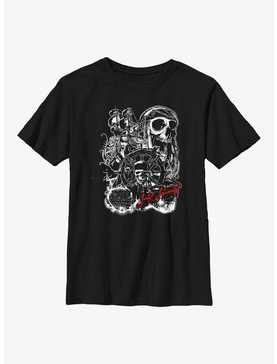 Disney Pirates Of The Caribbean Jack Sparrow Collage Youth T-Shirt, , hi-res