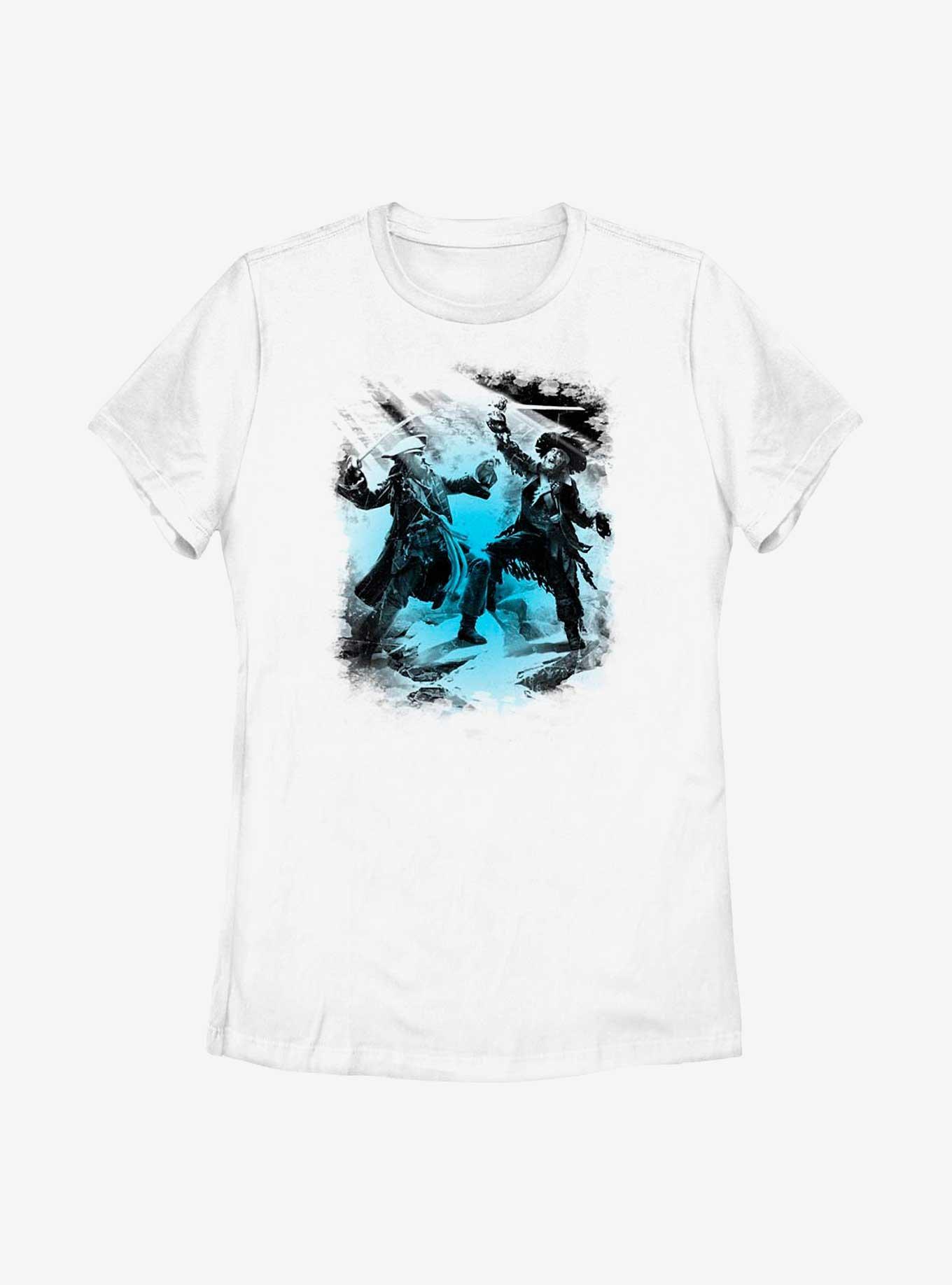 Disney Pirates Of The Caribbean Captain Fight Womens T-Shirt, WHITE, hi-res
