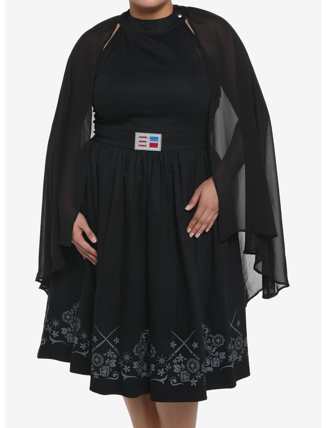 Her Universe Star Wars Darth Vader Cape Dress Plus Size, BLACK, hi-res