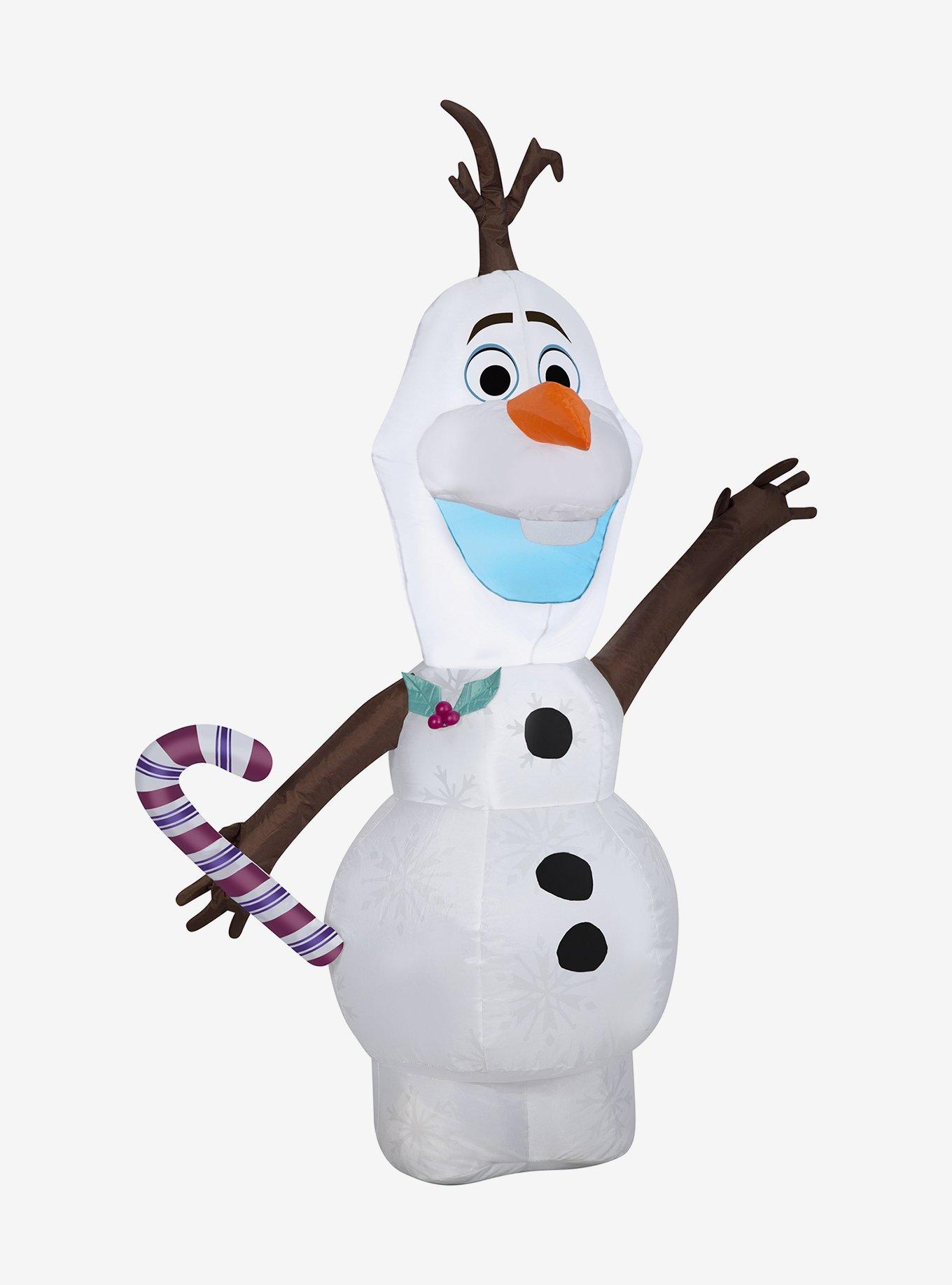 Disney Frozen Olaf With Candy Cane Airblown | Hot Topic