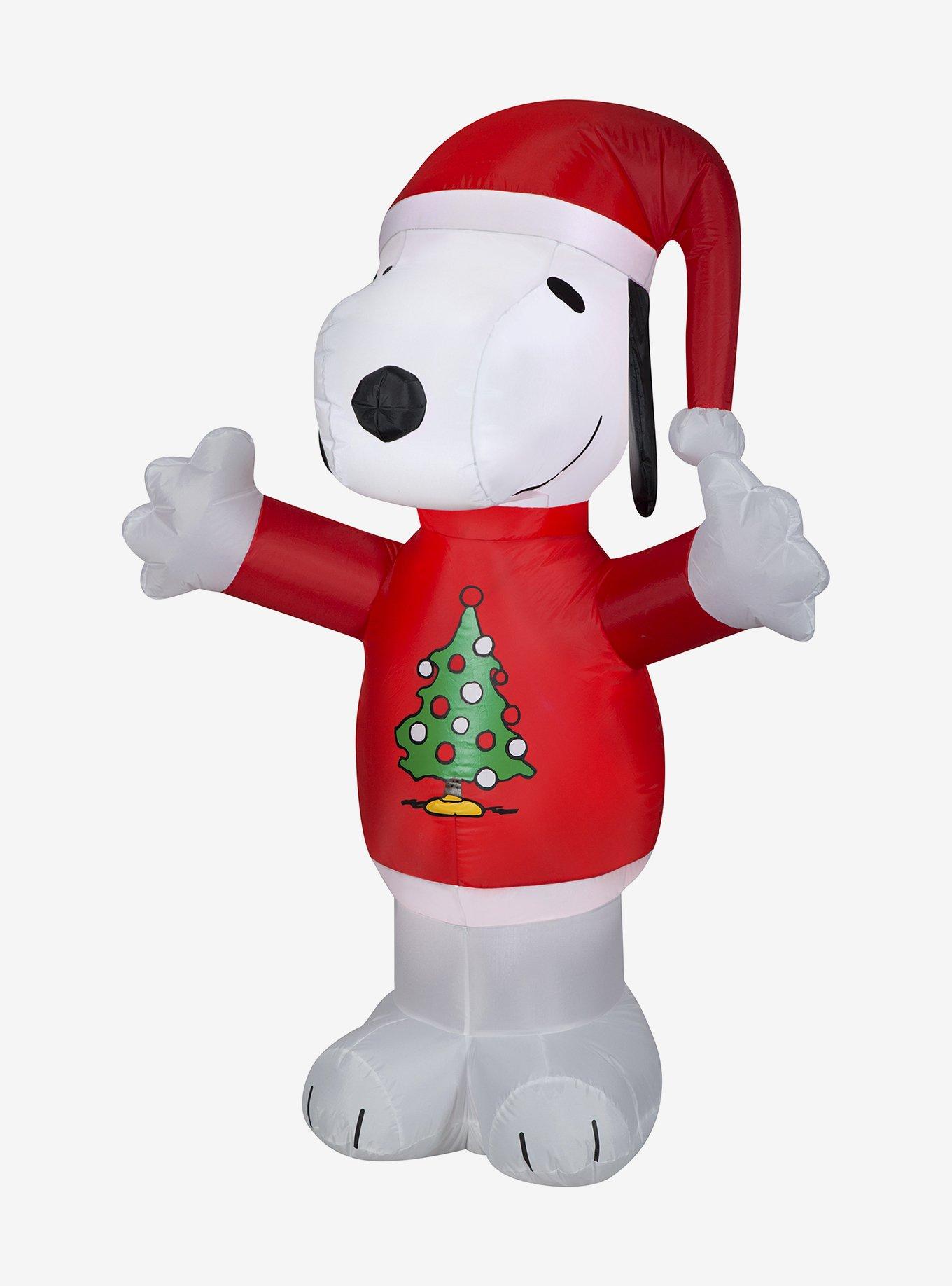 Peanuts Snoopy With Christmas Tree Sweater Airblown Hot Topic