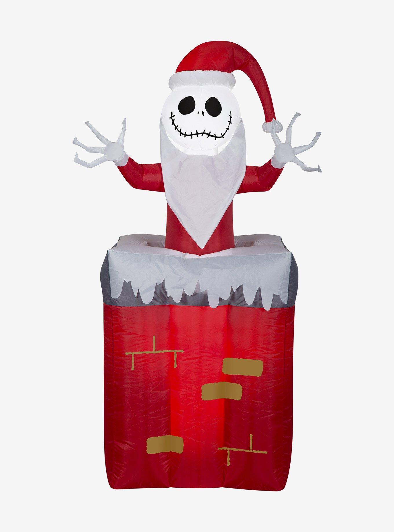 The Nightmare Before Christmas Animated Jack Skellington In Chimney Airblown, , hi-res