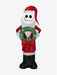 The Nightmare Before Christmas Jack Skellington In Santa Suit With Wreath Airblown, , hi-res