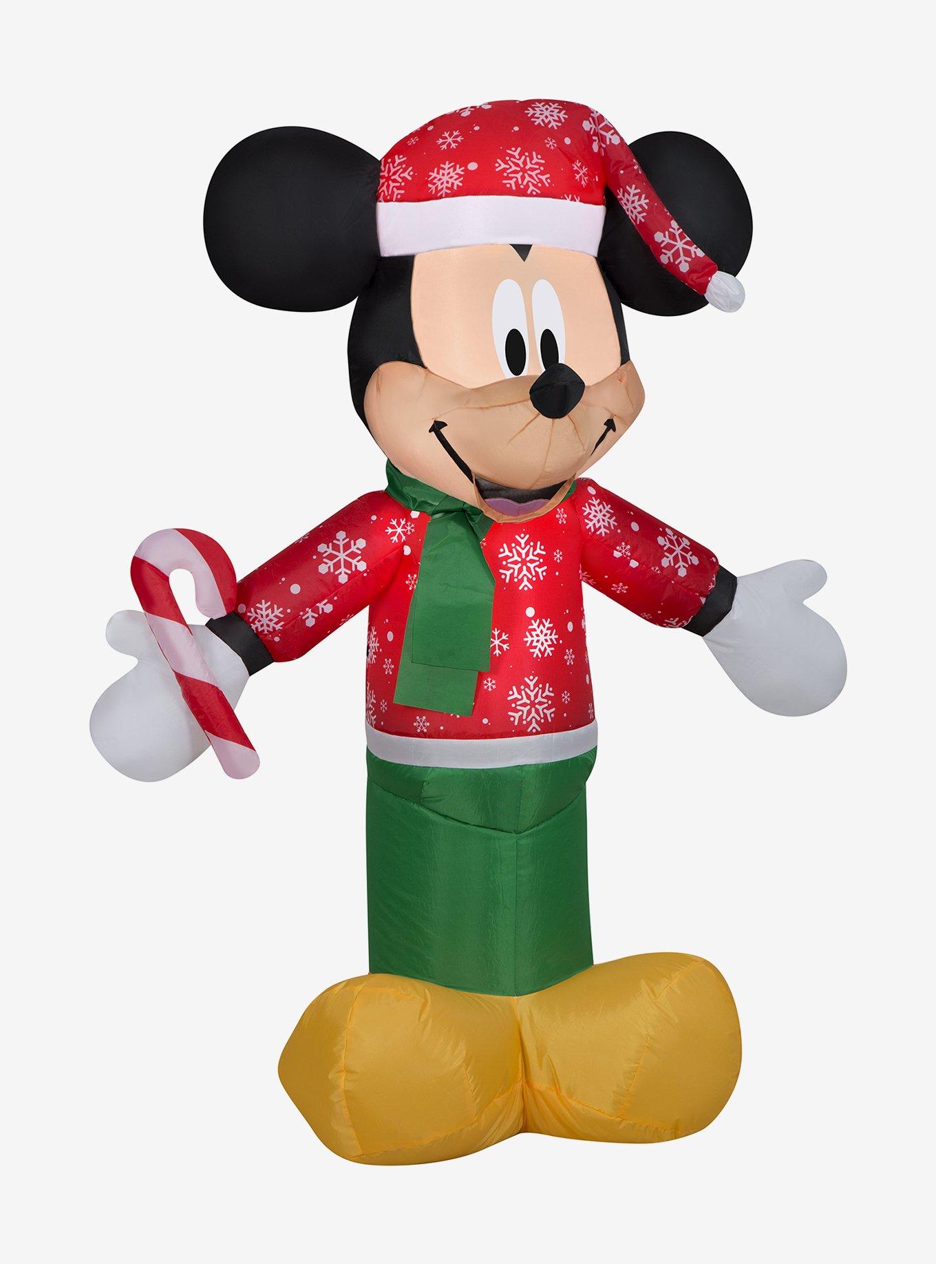 Disney Mickey Mouse In Snowflake Sweater And Stocking Cap Airblown, , hi-res