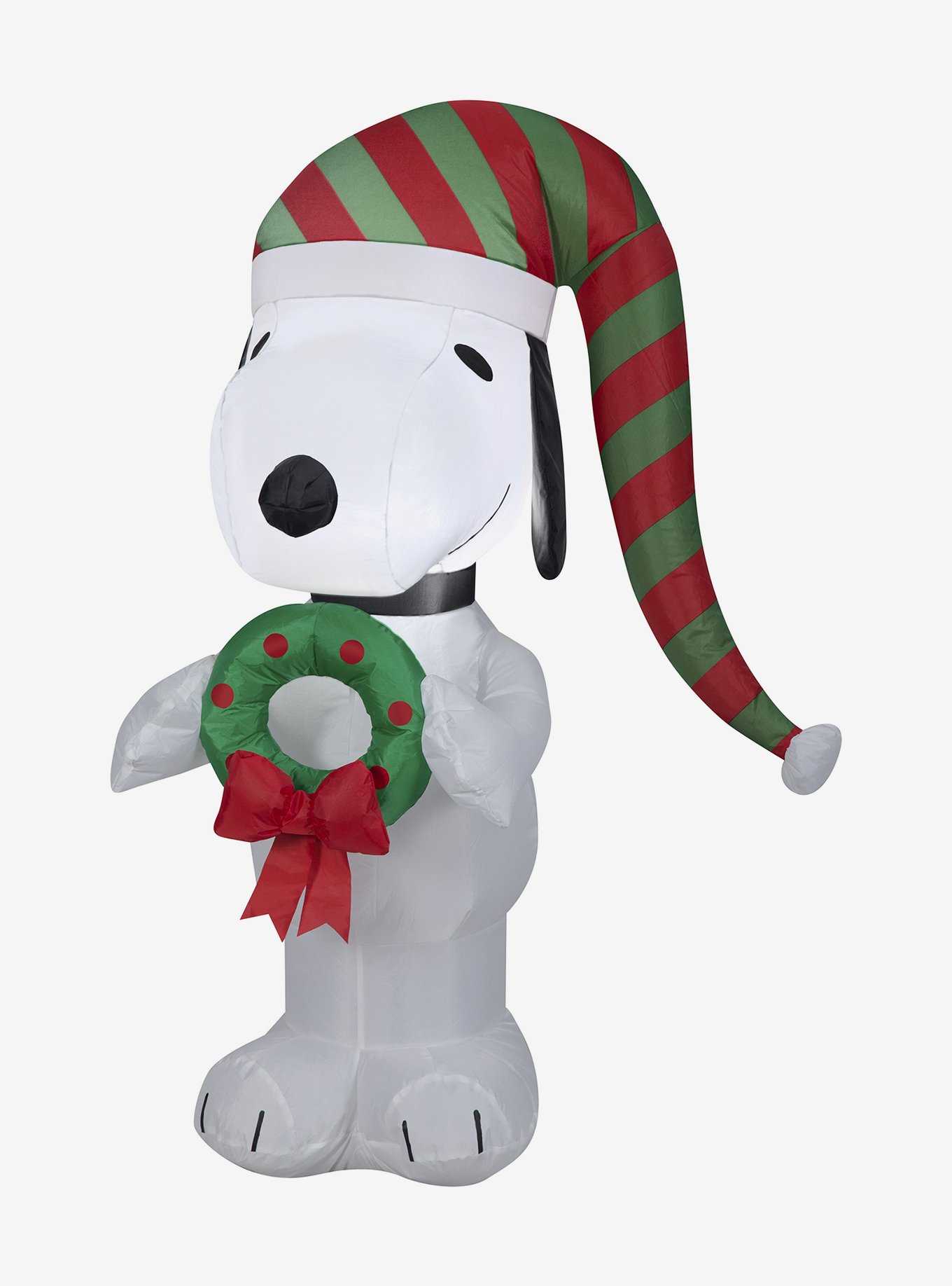 Peanuts Snoopy With Wreath Airblown, , hi-res