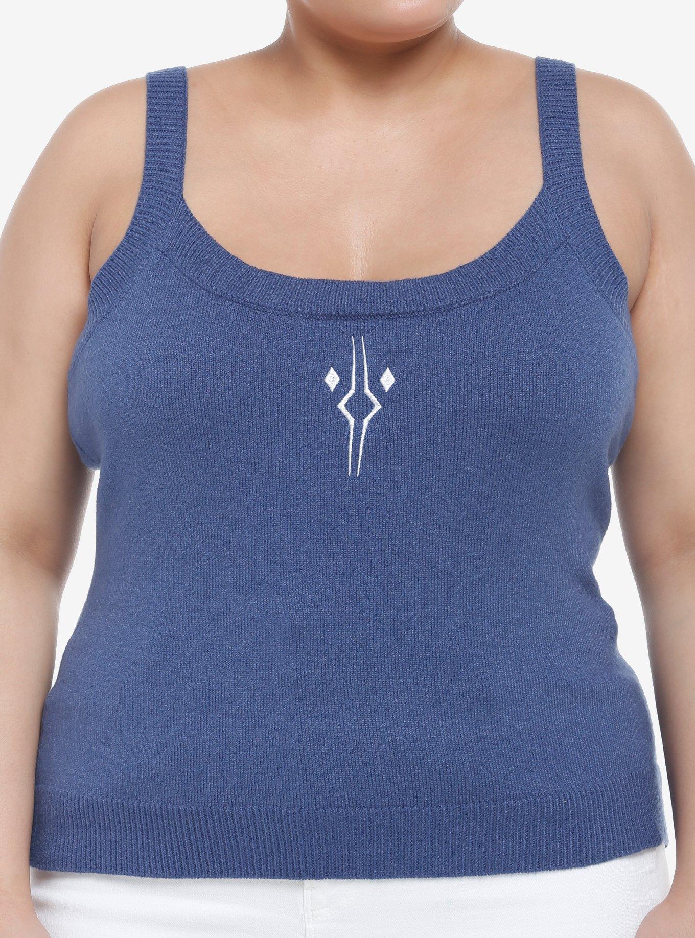 Her Universe Star Wars Ahsoka Tano Sweater Tank Top Plus Size, BLUE  WHITE, hi-res