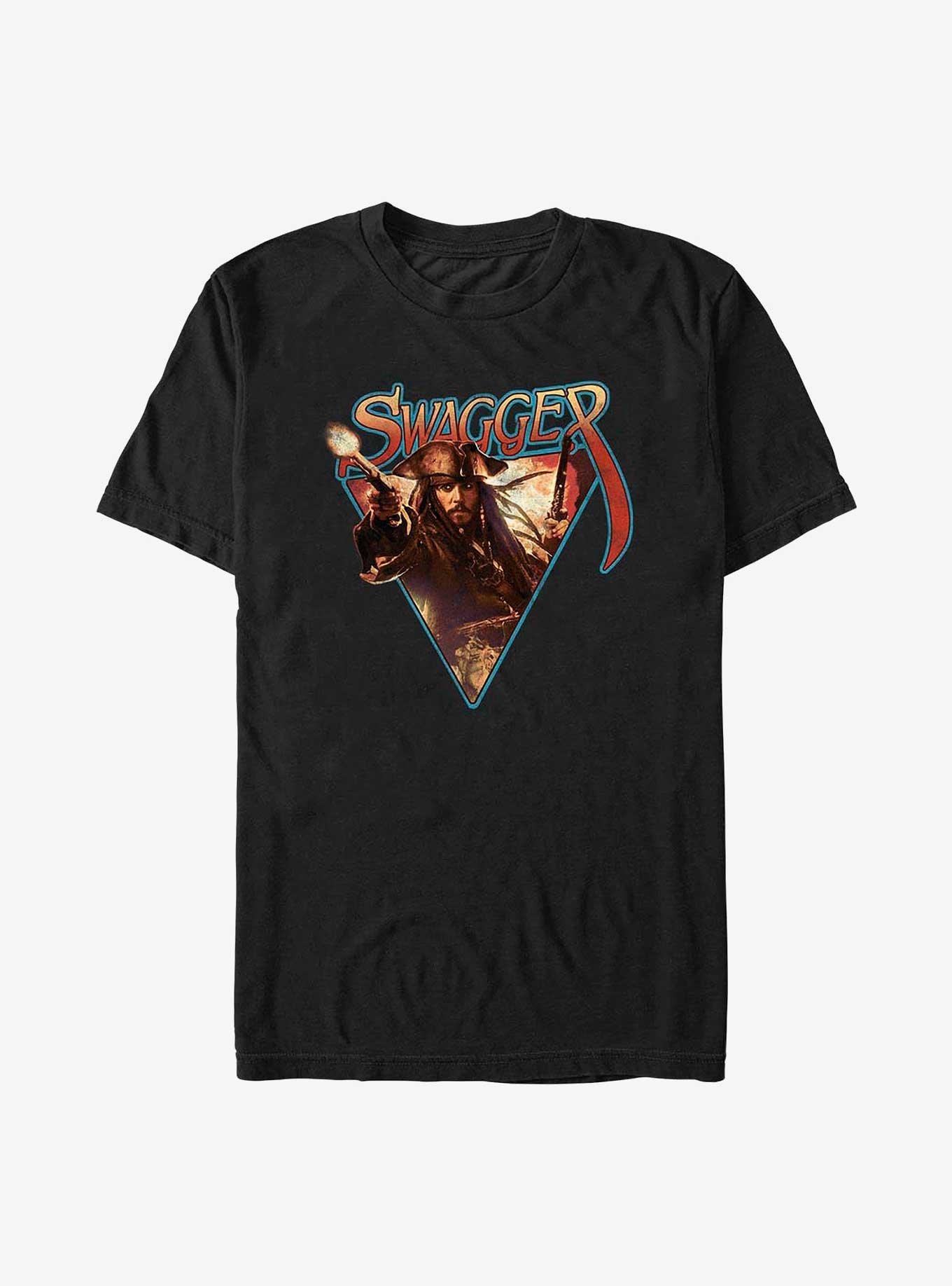 Disney Pirates of the Caribbean Captain Jack Swagger T-Shirt , BLACK, hi-res