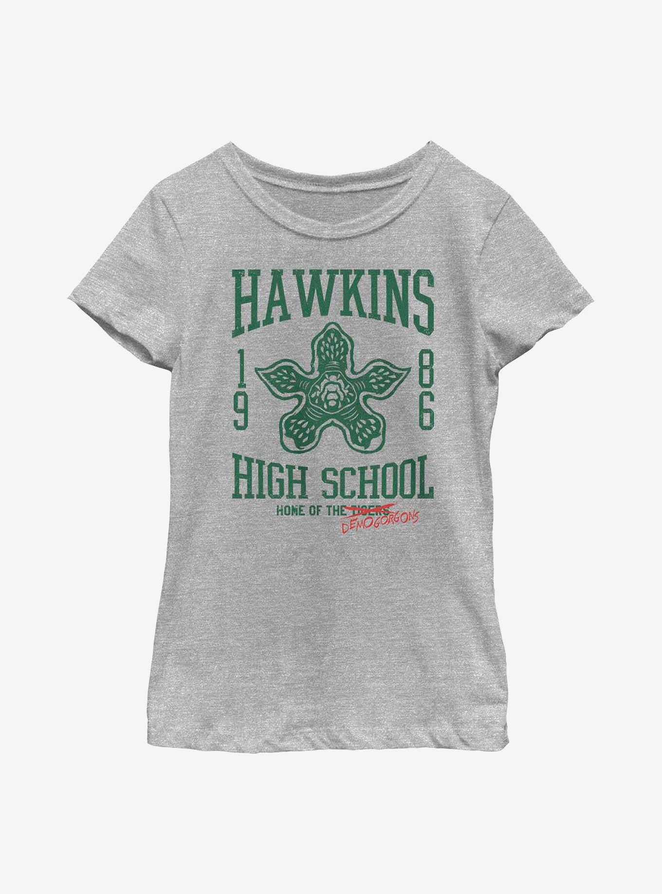 Stranger Things Hawkins High Demogorgons Youth Girls T-Shirt, ATH HTR, hi-res