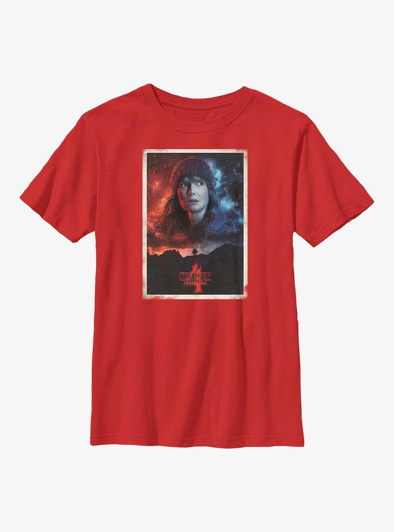 Stranger Things Joyce Poster Youth T-Shirt, RED, hi-res