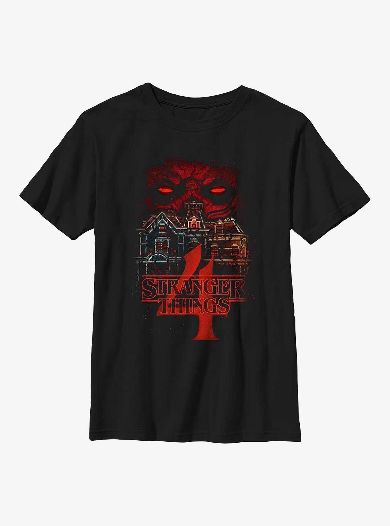 Stranger Things Vecna's House Youth T-Shirt, BLACK, hi-res