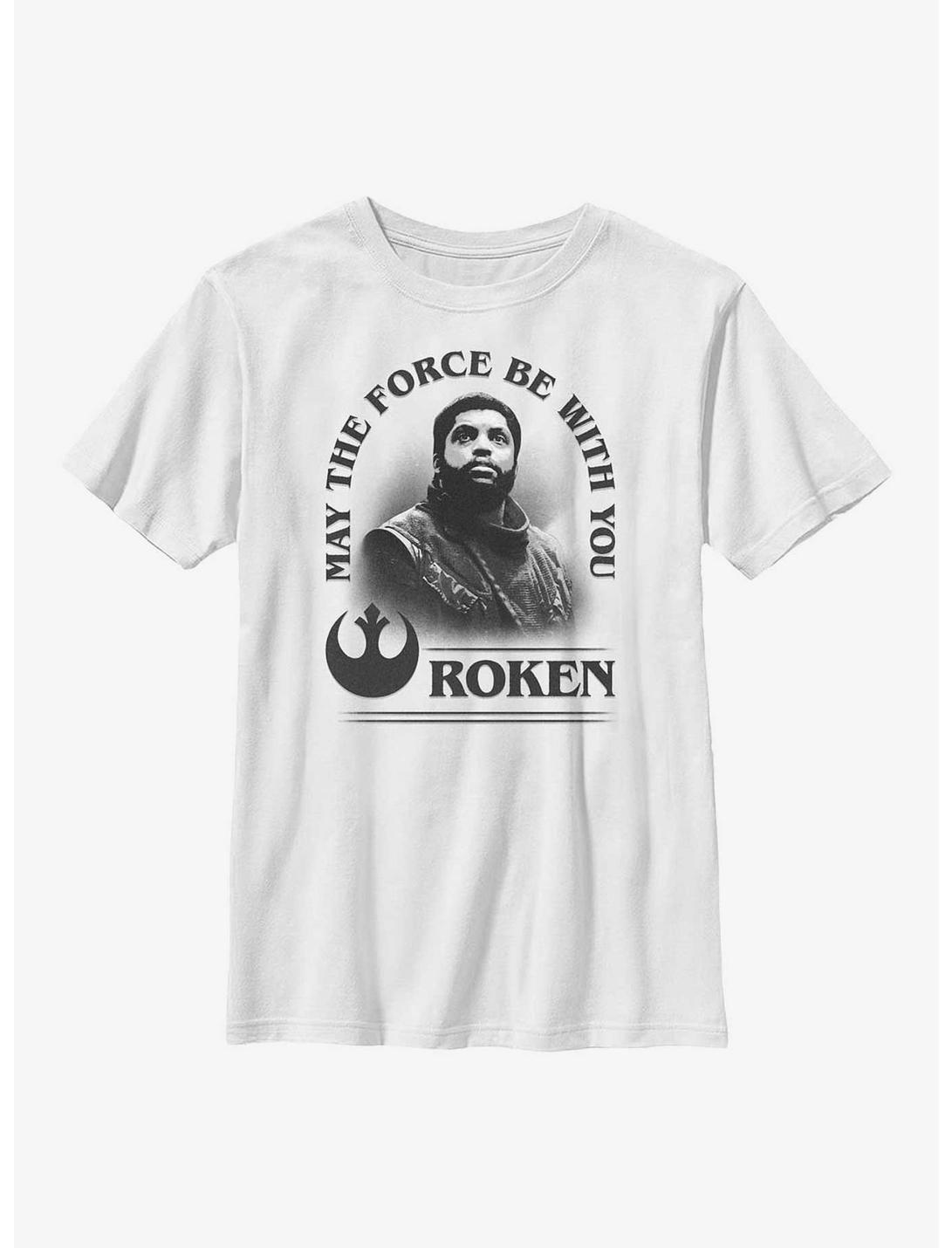 Star Wars Obi-Wan Kenobi Roken May The Force Be With You Youth T-Shirt, WHITE, hi-res