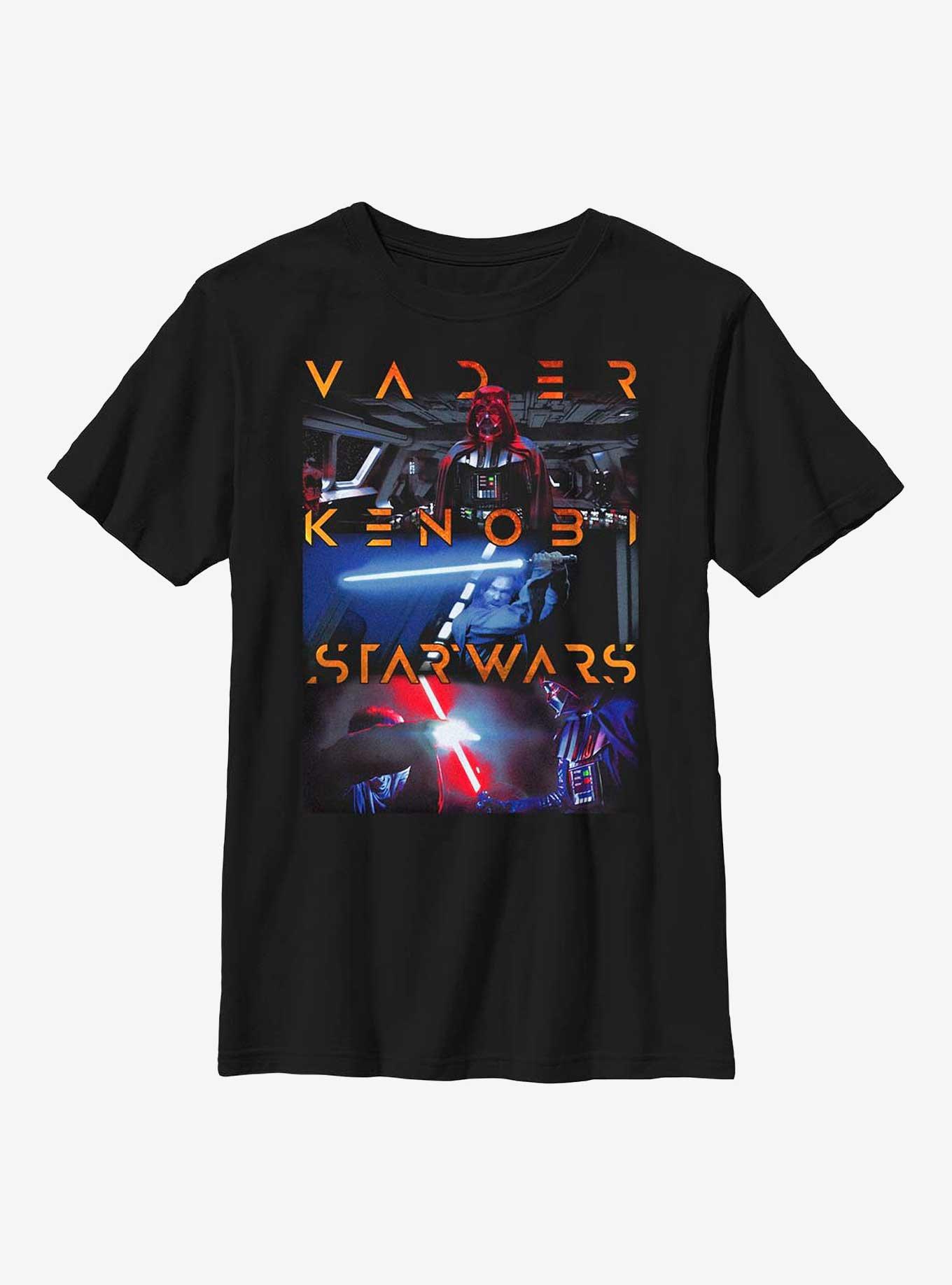 Star Wars Obi-Wan Kenobi Vader Duel Youth T-Shirt, BLACK, hi-res