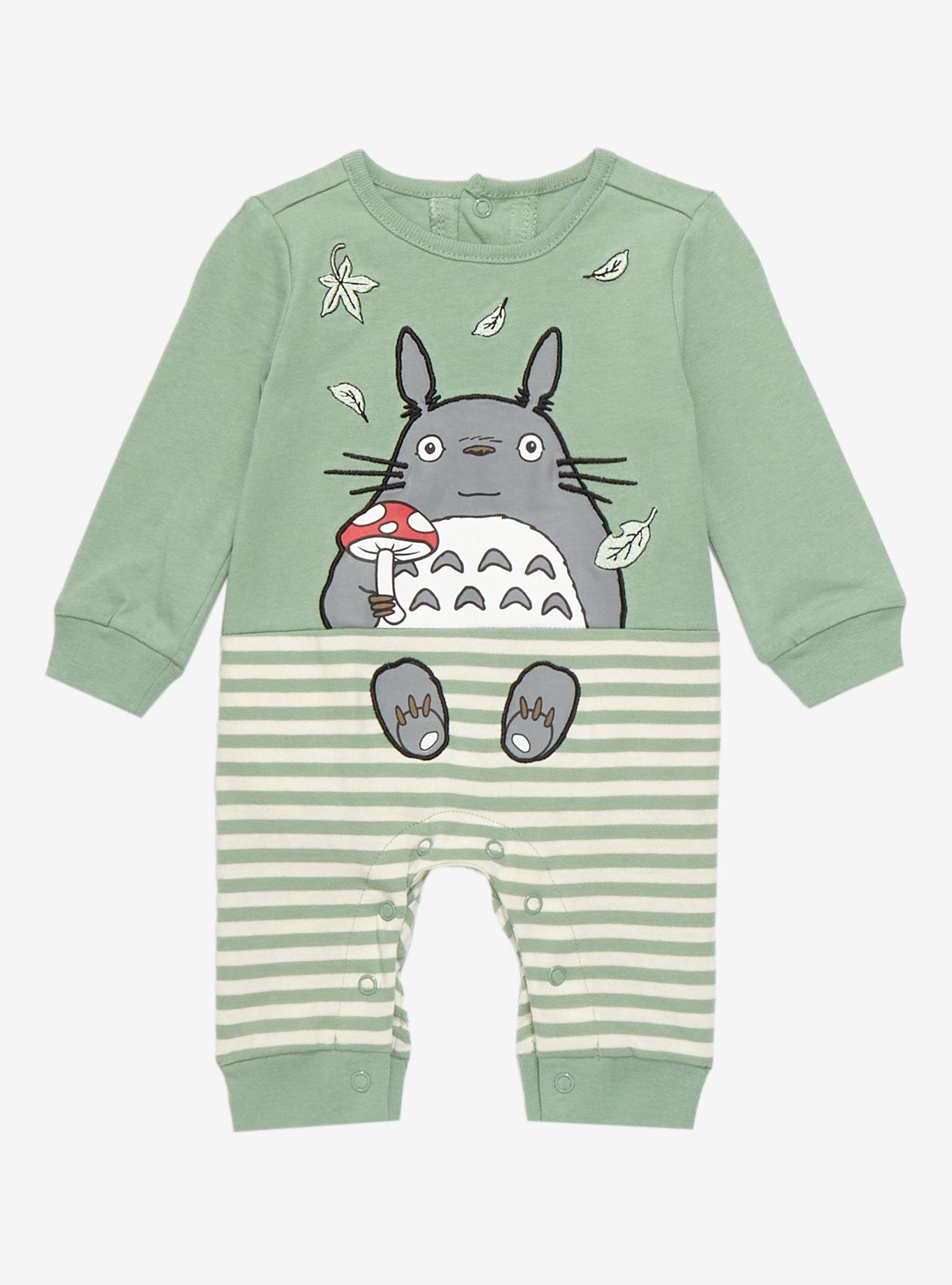 Our Universe Studio Ghibli My Neighbor Totoro Mushroom Striped Infant One-Piece, SAGE, hi-res