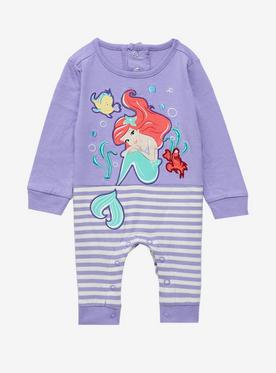 Disney The Little Mermaid Ariel & Friends Striped Infant One-Piece - BoxLunch Exclusive