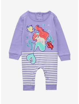 Disney The Little Mermaid Ariel & Friends Striped Infant One-Piece - BoxLunch Exclusive, , hi-res