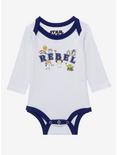 Our Universe Star Wars Rebel Long Sleeve Infant One-Piece - BoxLunch Exclusive, BLUE ICE, hi-res
